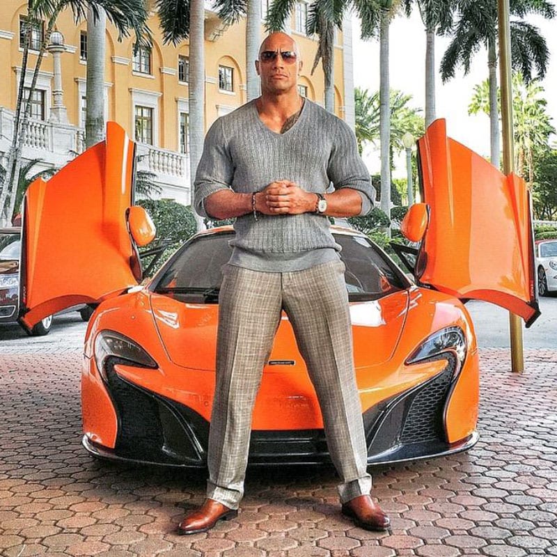 Dwayne Johnson Has a Problem to Fit into Modern Supercars