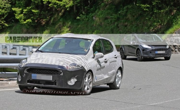 2018 Ford Fiesta Spy photo; Source: caranddriver.com
